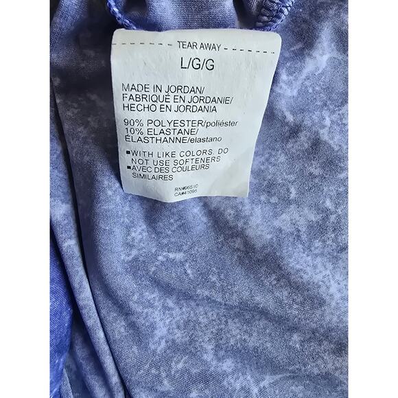 Under Armour Men’s Rush T-Shirt Large Sports Workout Gym Blue Marble Tie-Dye - Picture 5 of 5